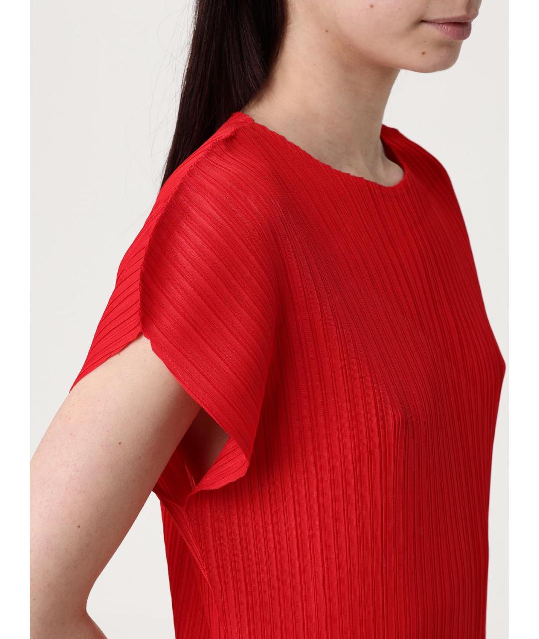 MEIMEIJ Красное полиэстеровое повседневное платье, фото 4