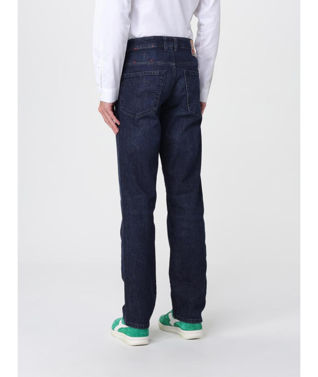 DIESEL Синие хлопковые прямые джинсы, фото 2