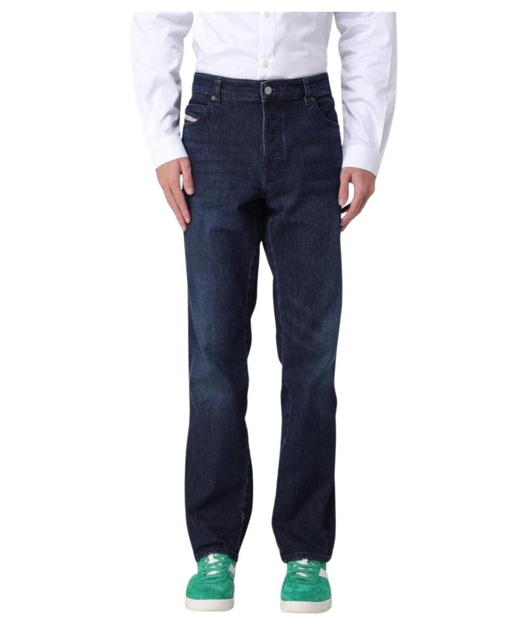 DIESEL Синие хлопковые прямые джинсы, фото 1