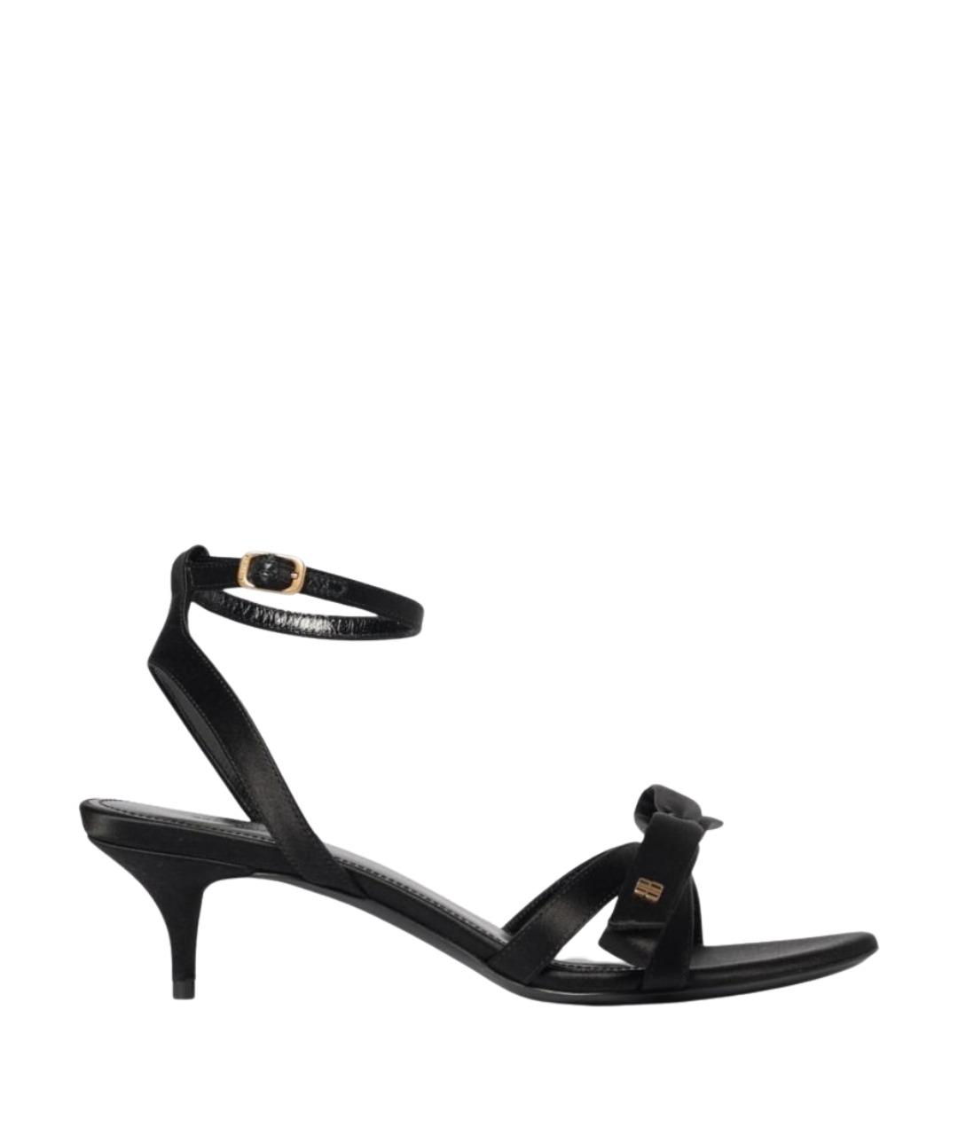 BALENCIAGA Черные текстильные босоножки, фото 1