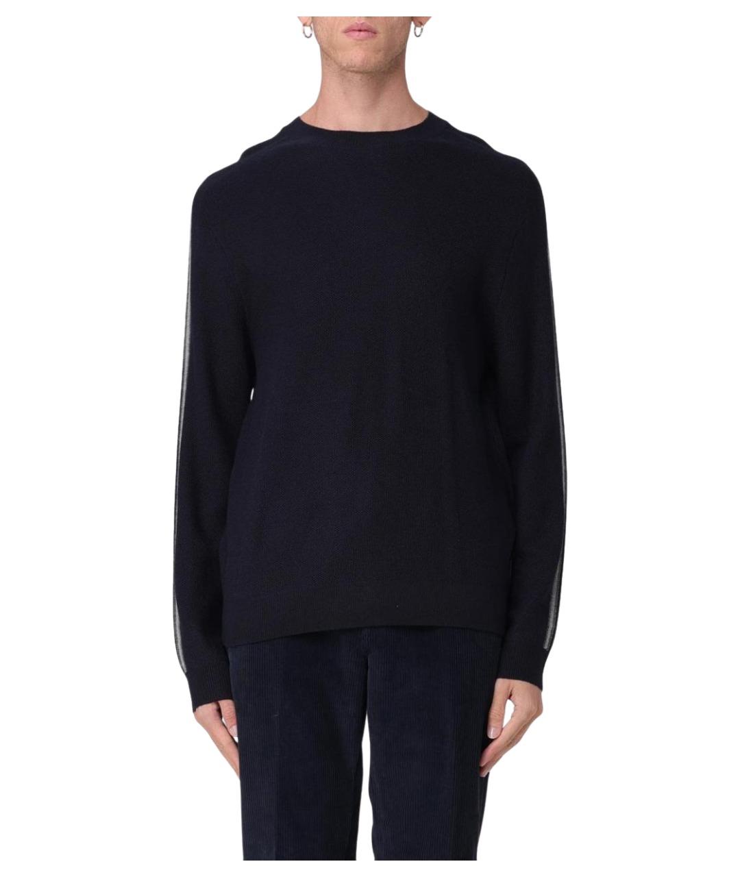 ARMANI EXCHANGE Синий шерстяной джемпер / свитер, фото 1