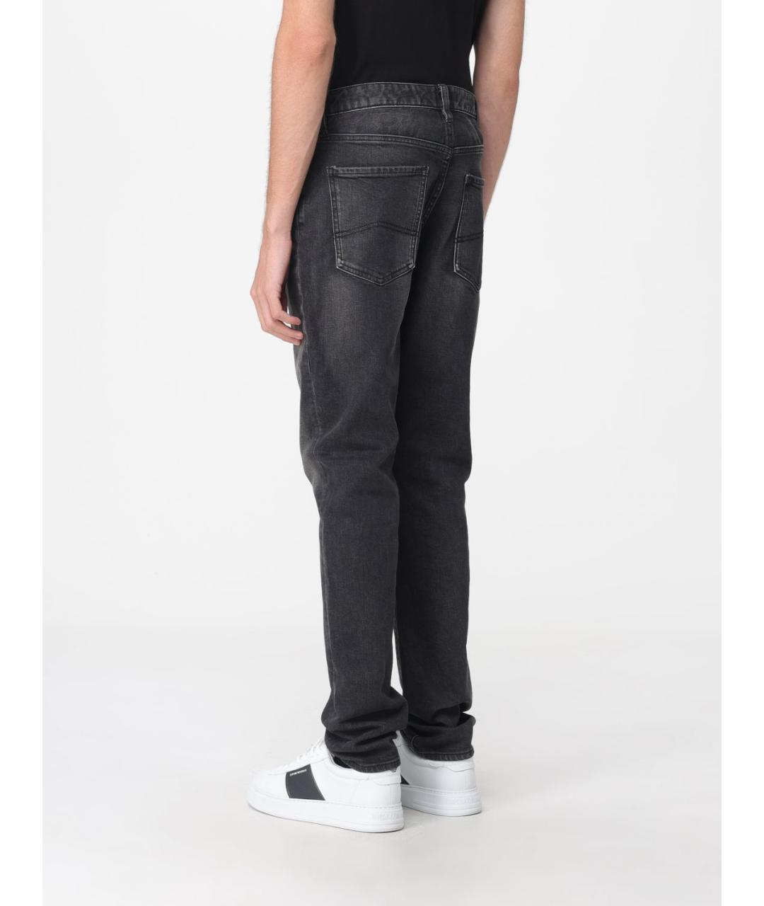 ARMANI EXCHANGE Серые хлопковые прямые джинсы, фото 2