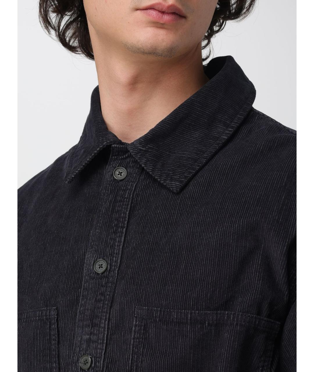 ARMANI EXCHANGE Синяя хлопковая кэжуал рубашка, фото 3