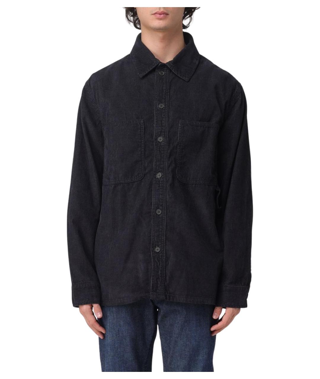 ARMANI EXCHANGE Синяя хлопковая кэжуал рубашка, фото 1