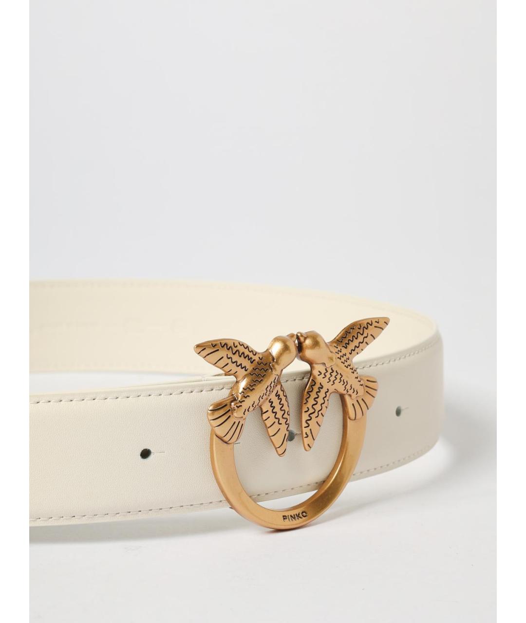 PINKO Белый кожаный ремень, фото 2