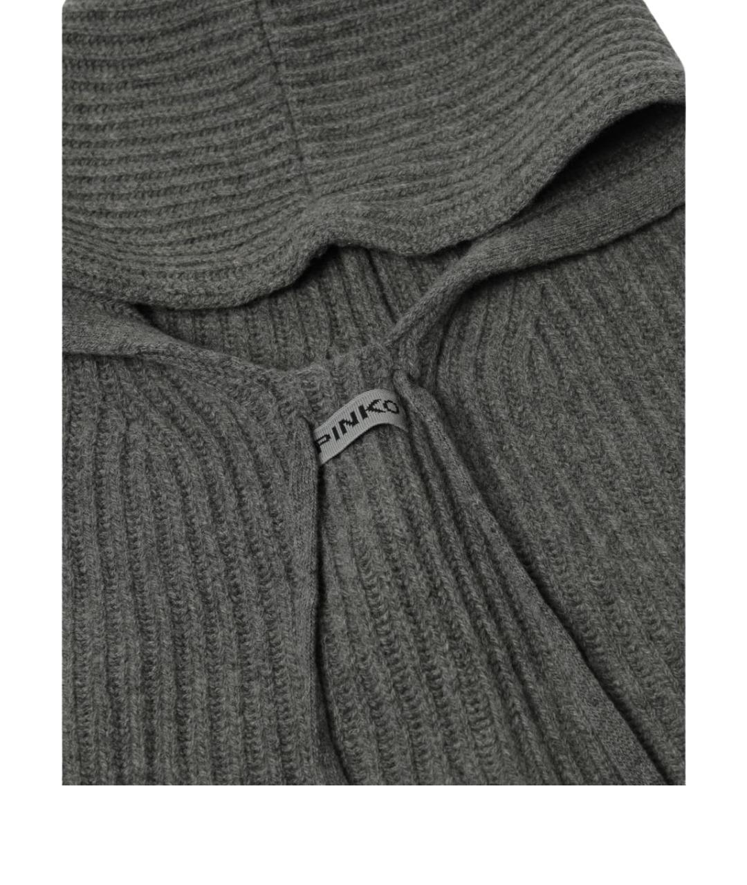 PINKO Зеленый шерстяной шарф, фото 2