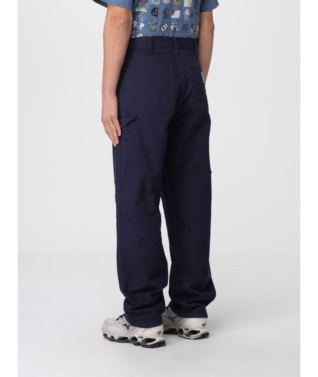 CARHARTT WIP Синие хлопковые повседневные брюки, фото 3
