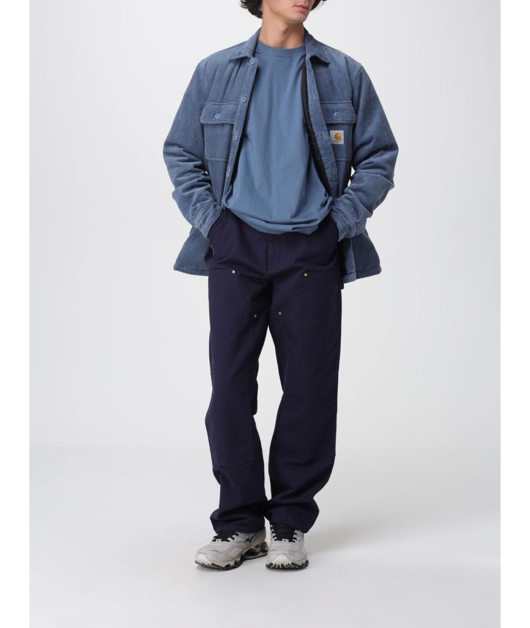 CARHARTT WIP Синие хлопковые повседневные брюки, фото 2