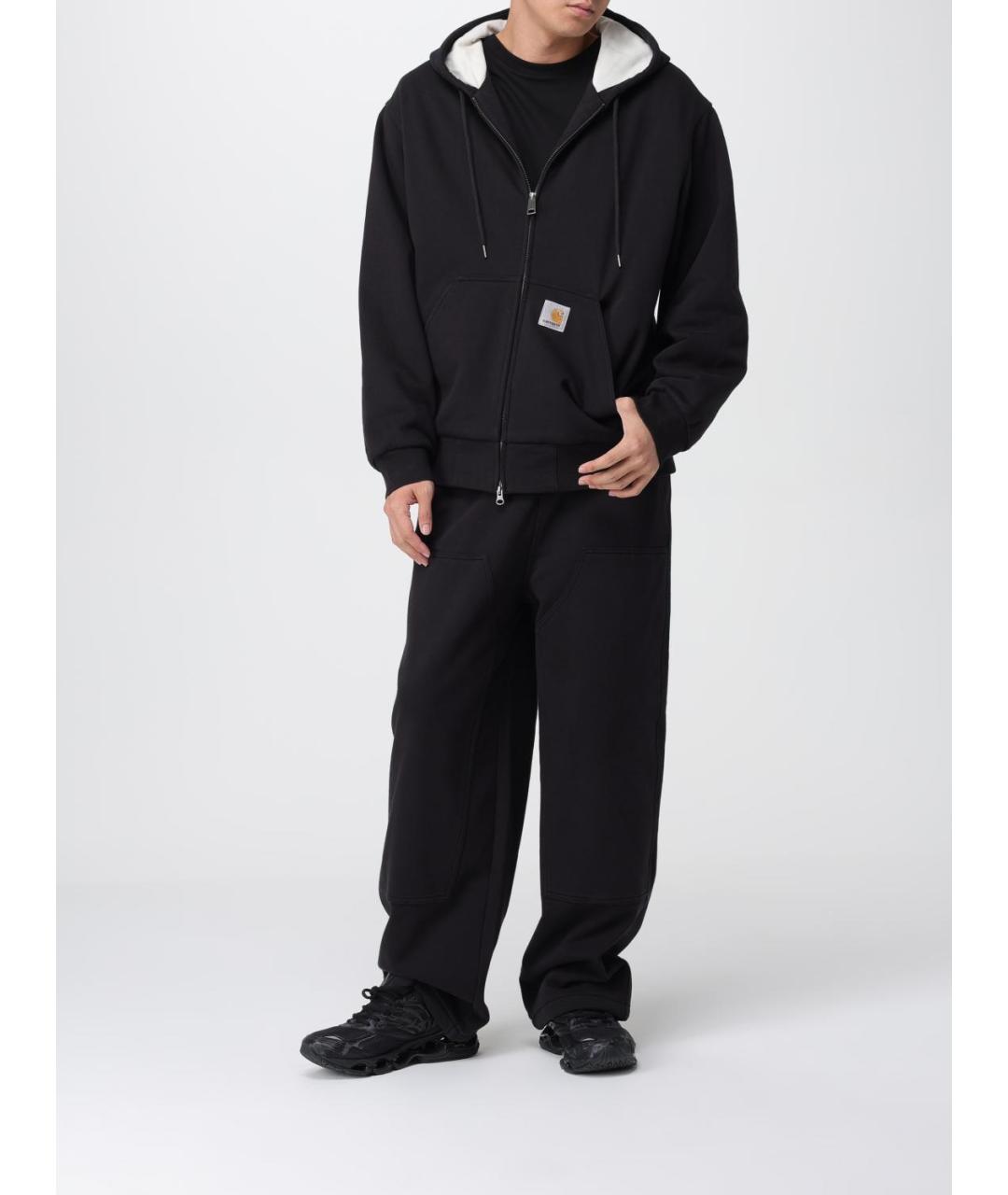 CARHARTT WIP Черные хлопковые повседневные брюки, фото 2