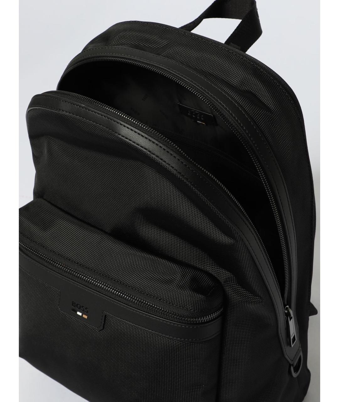 HUGO BOSS Черный синтетический рюкзак, фото 4