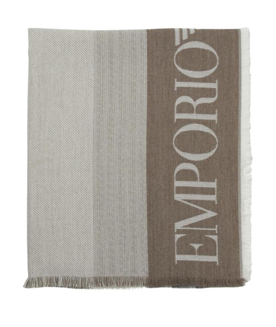 EMPORIO ARMANI Бежевый шарф, фото 1