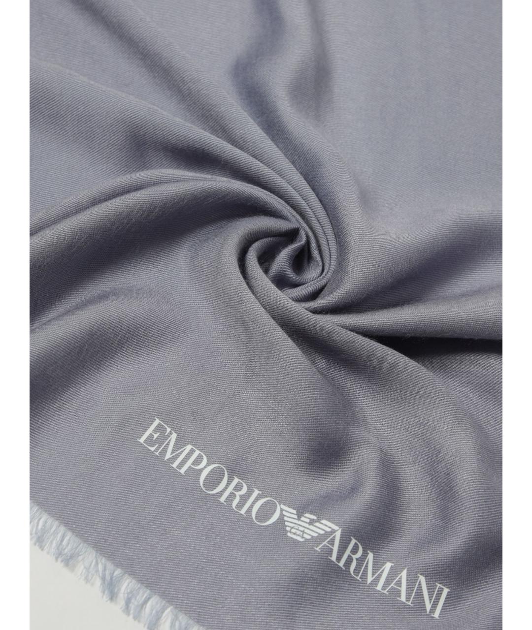 EMPORIO ARMANI Темно-синий шарф, фото 3