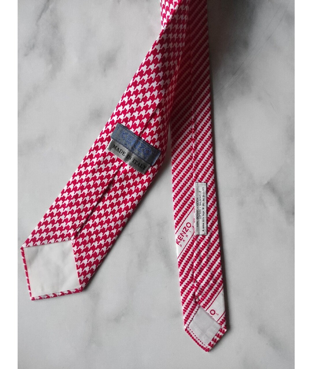 KENZO Розовый тканевый галстук, фото 8