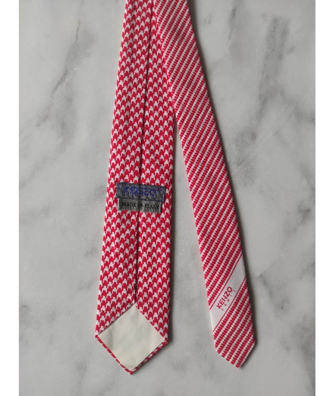 KENZO Розовый тканевый галстук, фото 4