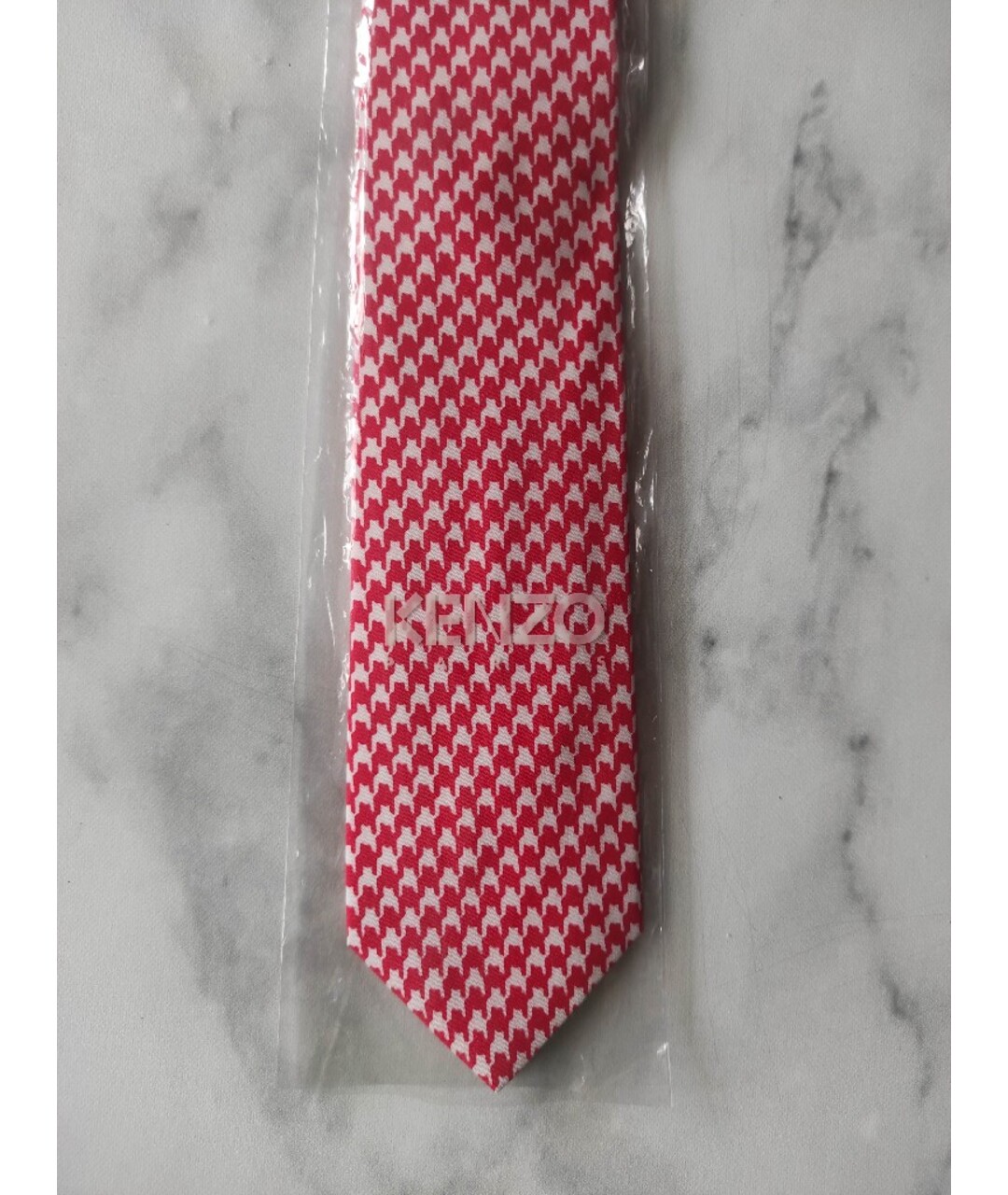 KENZO Розовый тканевый галстук, фото 3