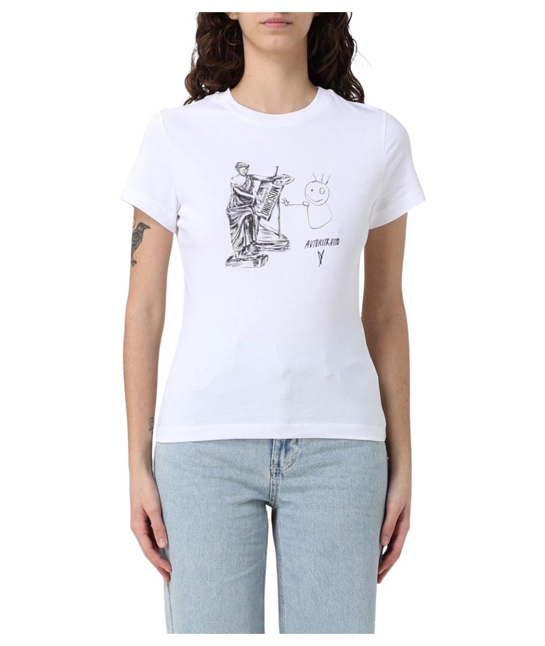 MOSCHINO JEANS Белая хлопковая футболка, фото 1