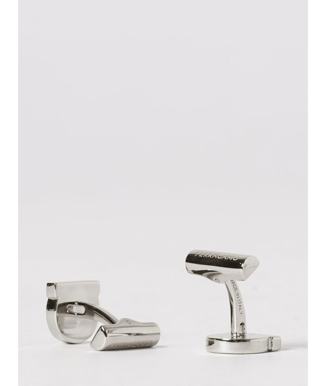 FERRAGAMO Серебряные латунные запонки, фото 2