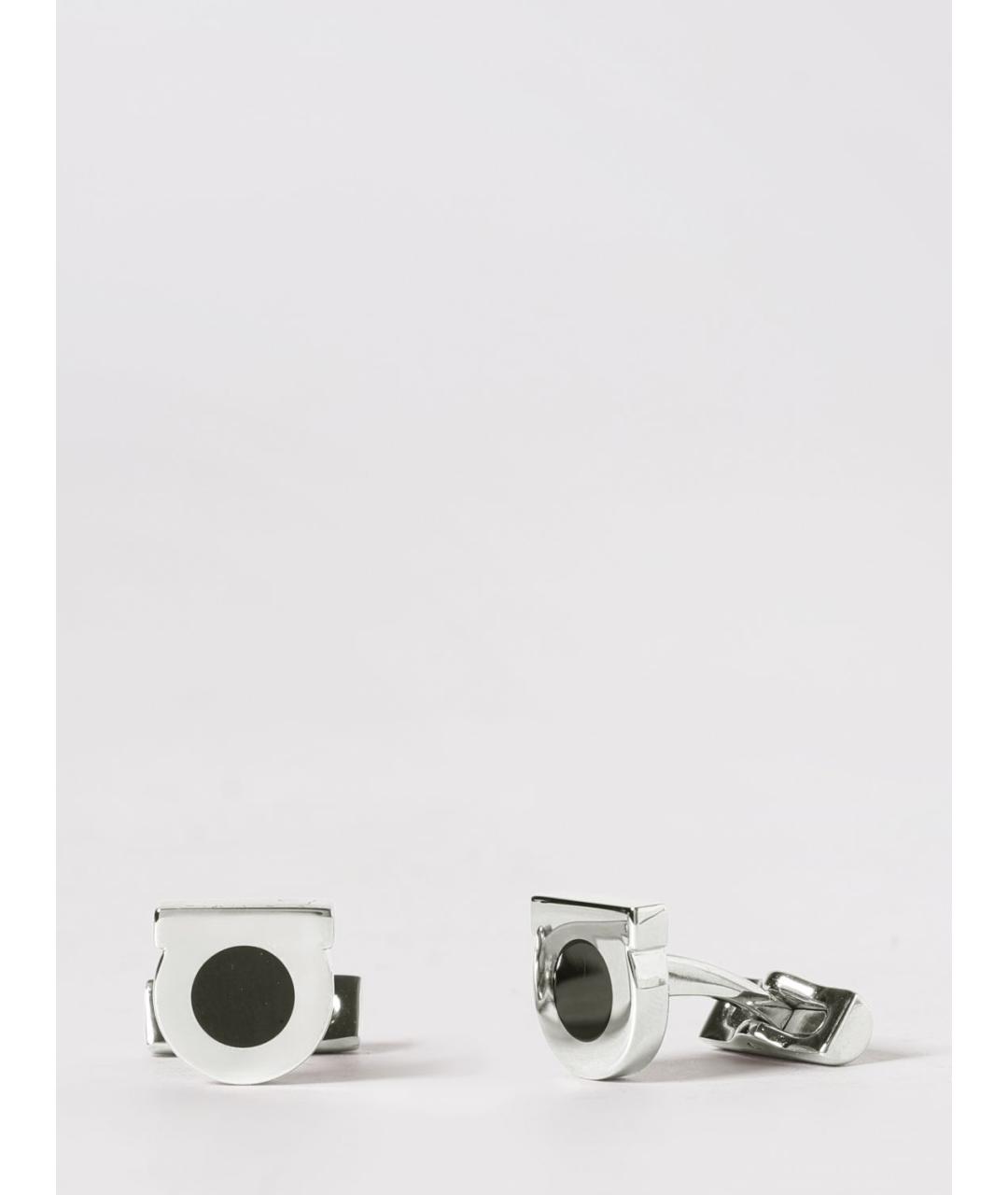 FERRAGAMO Серебряные латунные запонки, фото 3