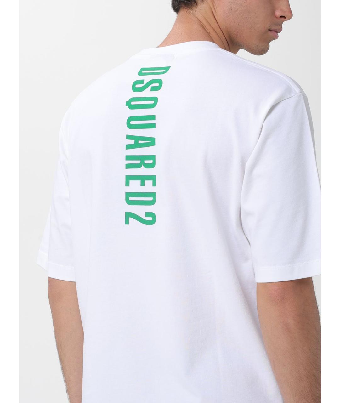 DSQUARED2 Белая хлопковая футболка, фото 3