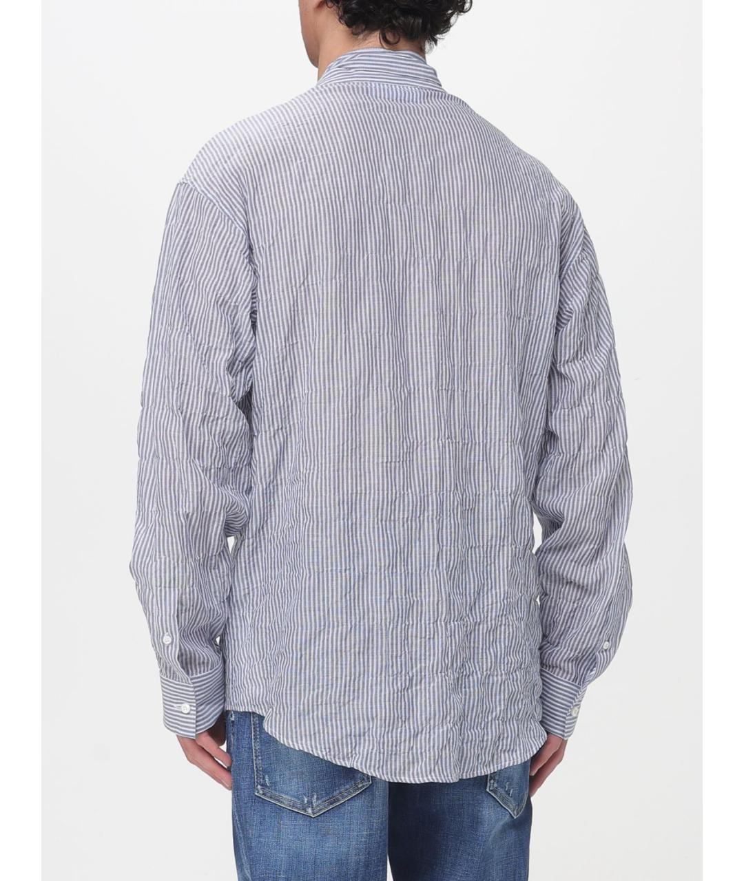 DSQUARED2 Голубая хлопковая кэжуал рубашка, фото 2