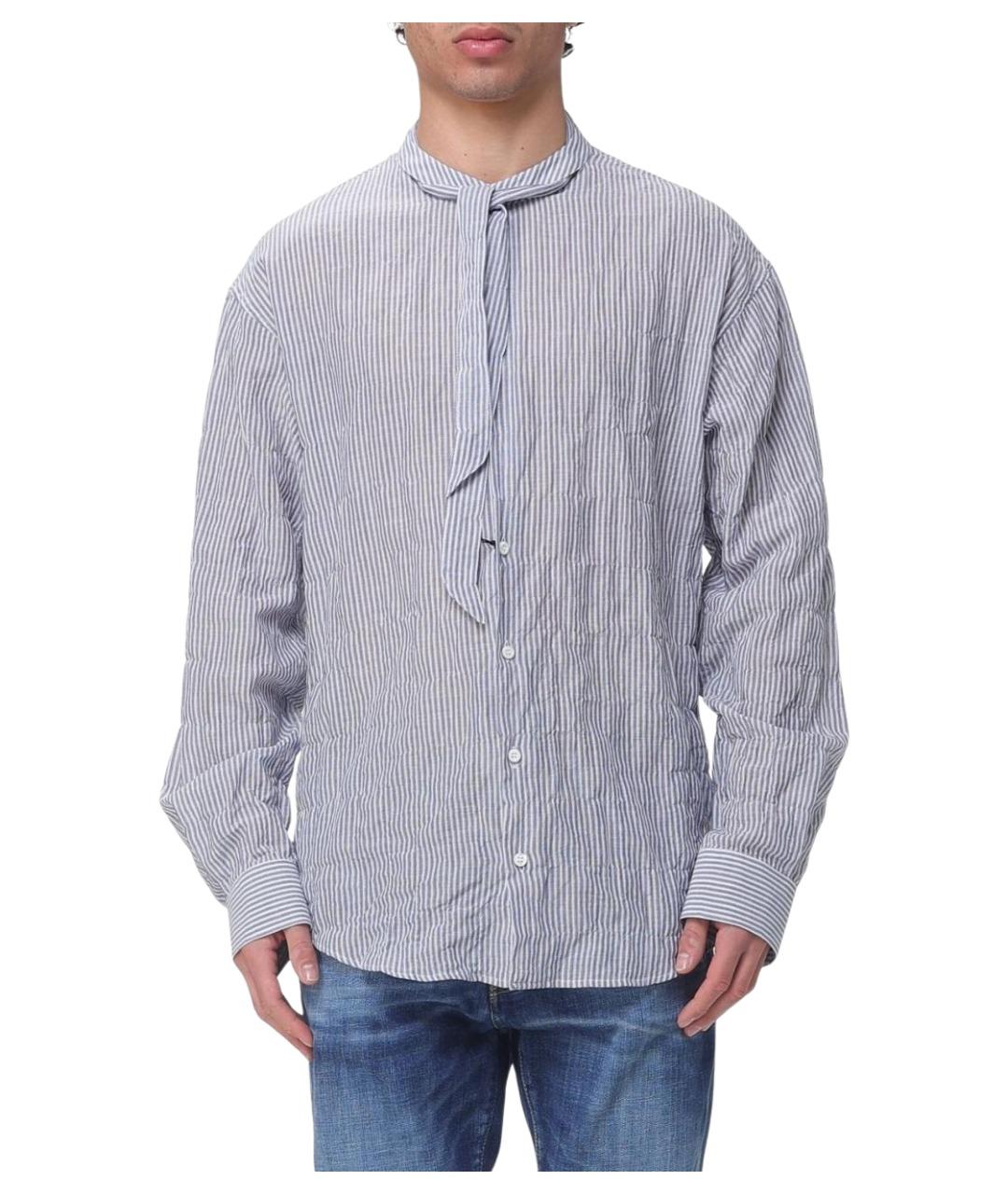 DSQUARED2 Голубая хлопковая кэжуал рубашка, фото 1