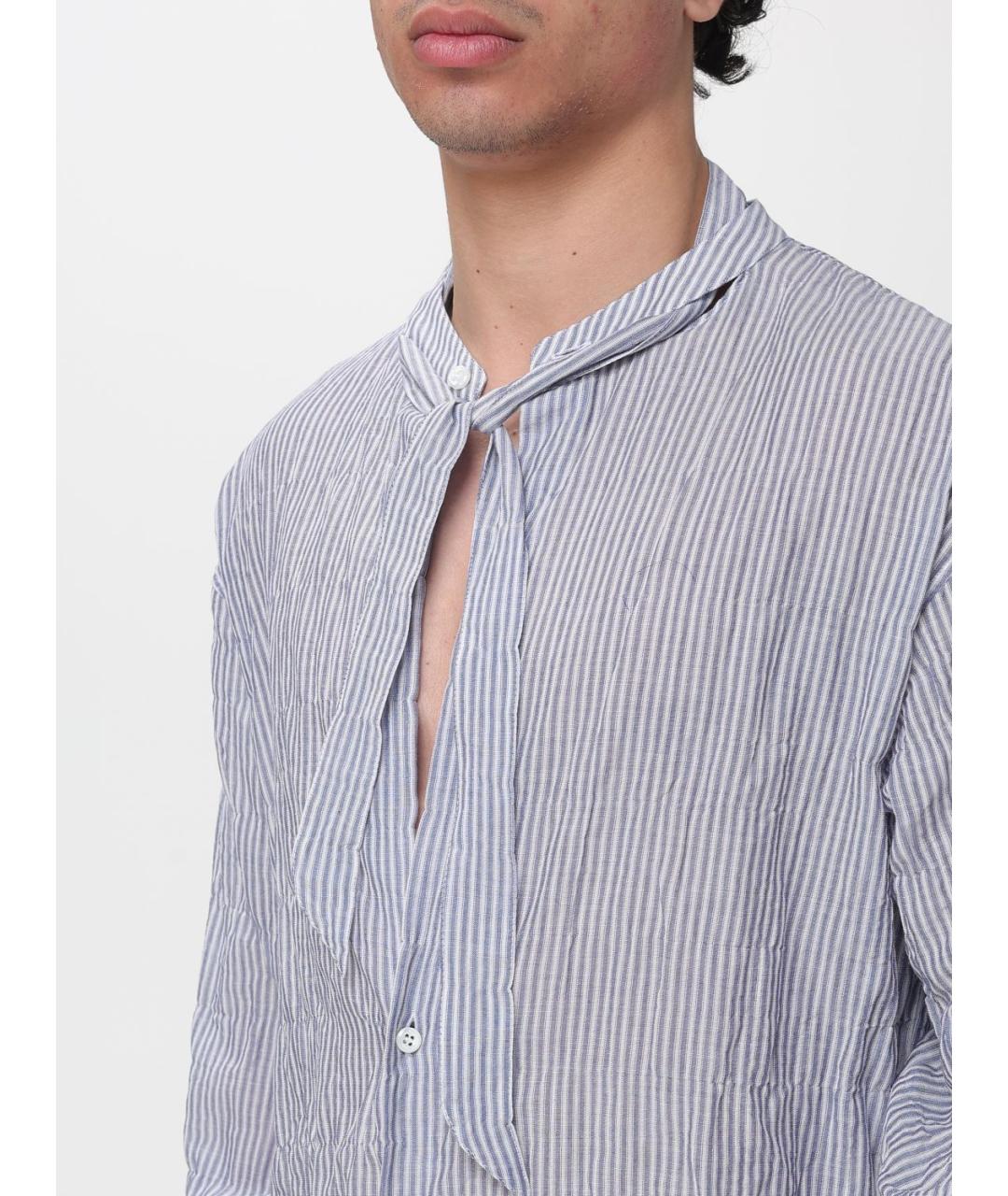 DSQUARED2 Голубая хлопковая кэжуал рубашка, фото 3