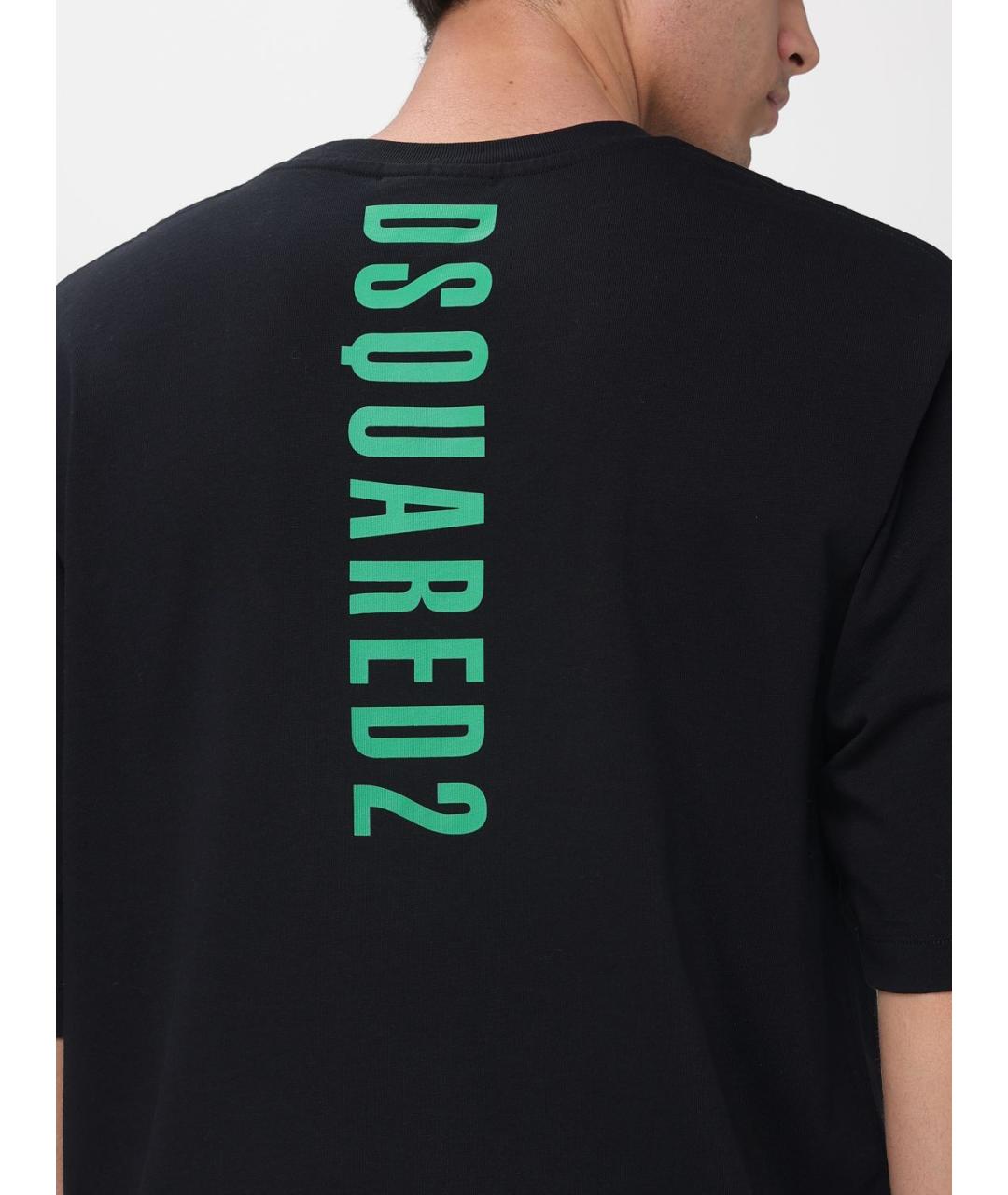 DSQUARED2 Черная хлопковая футболка, фото 3