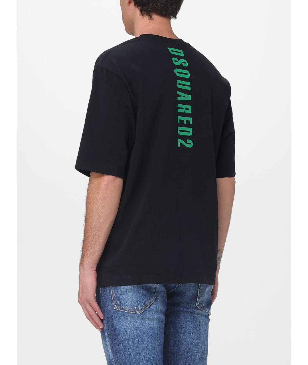 DSQUARED2 Черная хлопковая футболка, фото 2