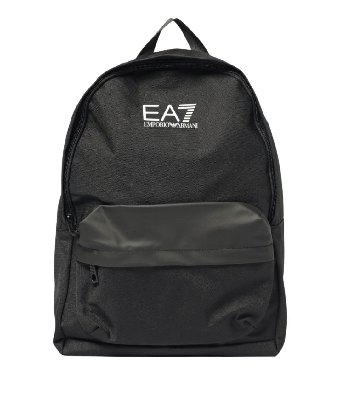 EA7 Черный синтетический рюкзак, фото 1