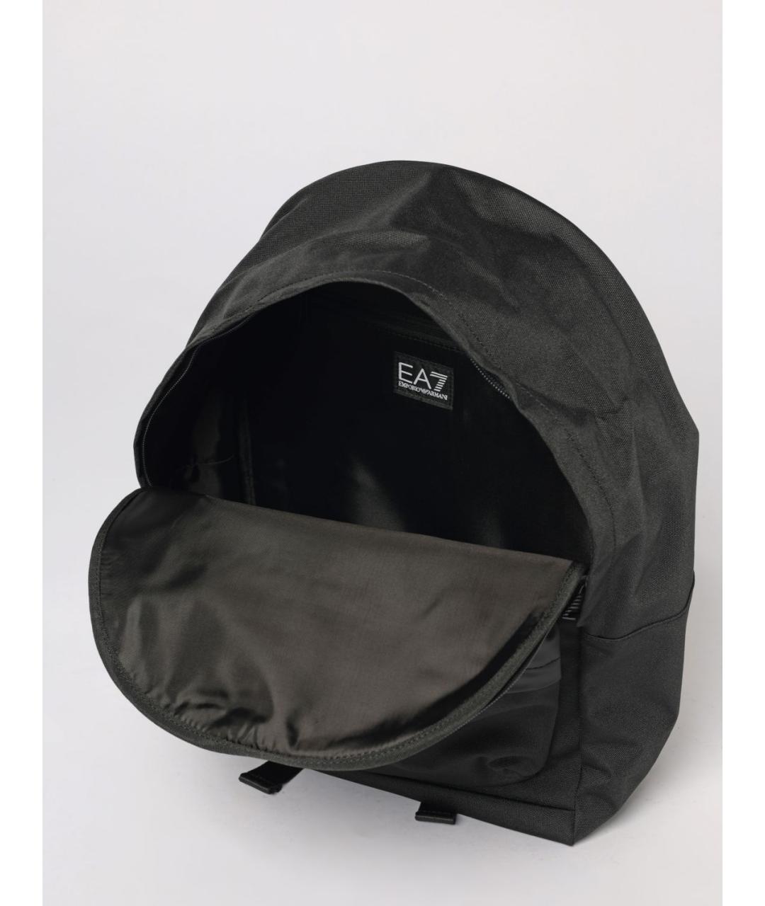 EA7 Черный синтетический рюкзак, фото 4