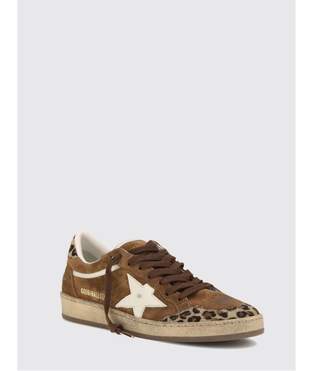 GOLDEN GOOSE DELUXE BRAND Коричневые замшевые кеды, фото 2