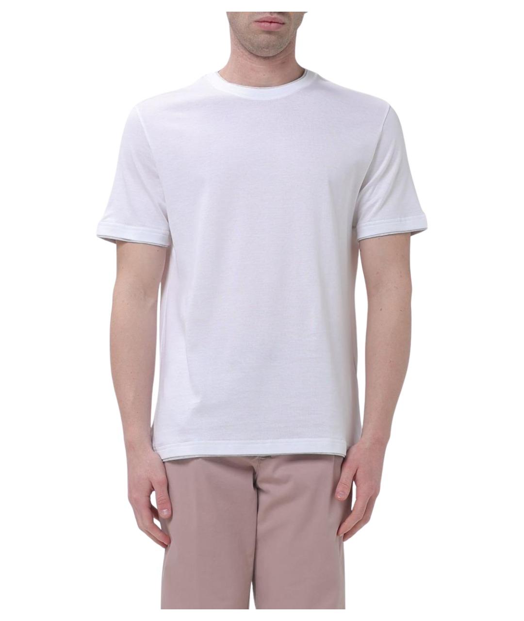 ELEVENTY Белая хлопковая футболка, фото 1