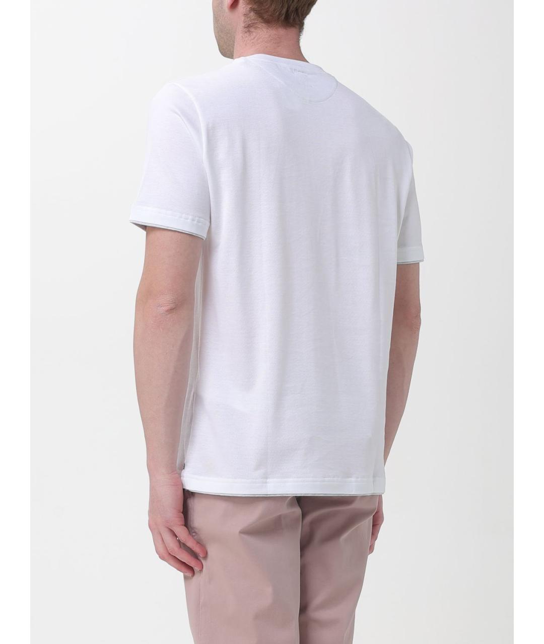 ELEVENTY Белая хлопковая футболка, фото 2