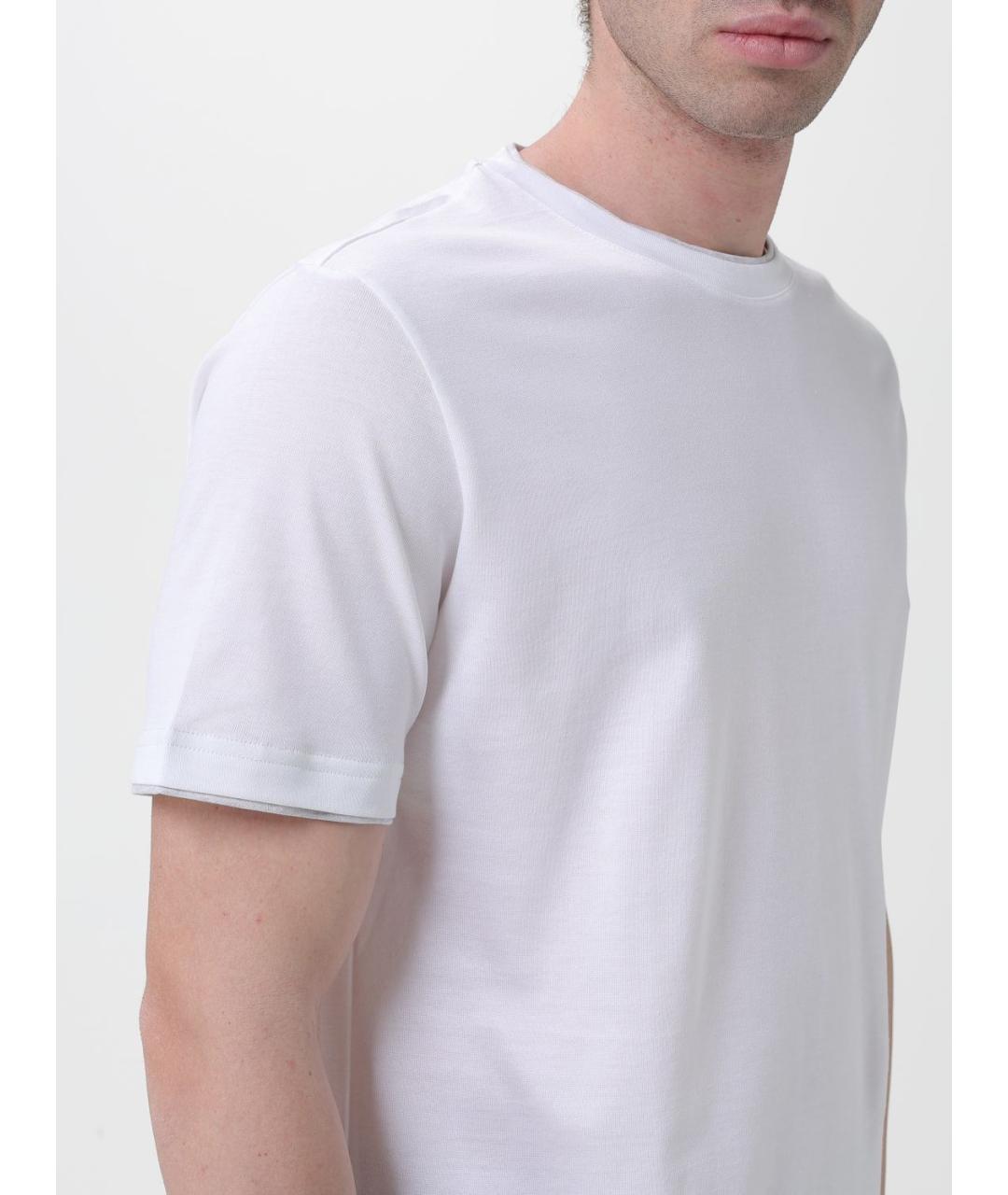 ELEVENTY Белая хлопковая футболка, фото 3