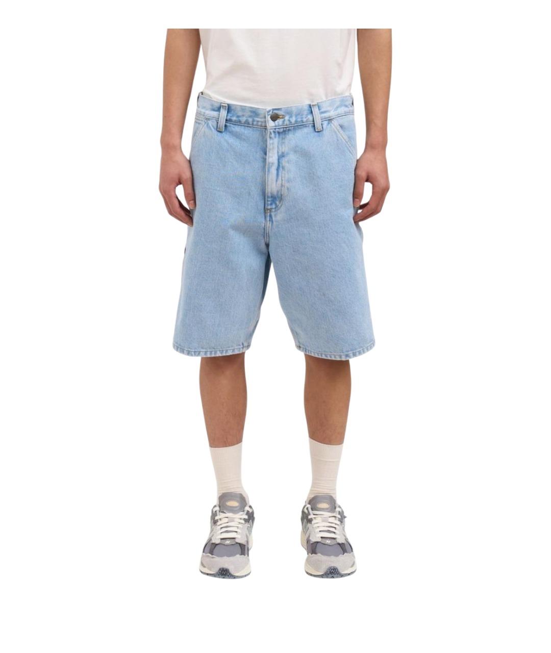 CARHARTT WIP Голубые хлопковые шорты, фото 1