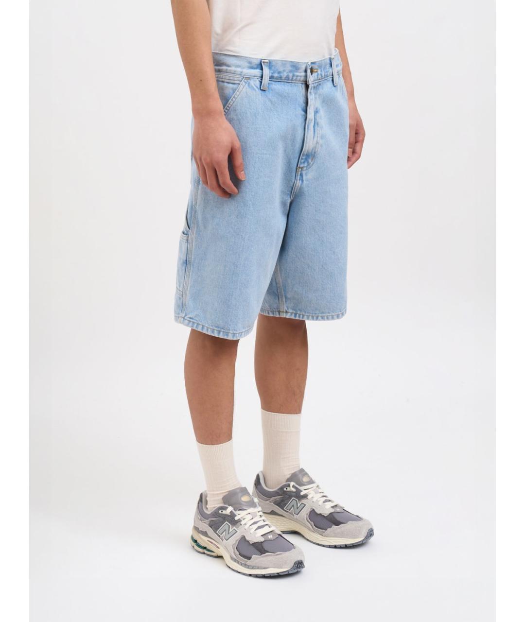 CARHARTT WIP Голубые хлопковые шорты, фото 3
