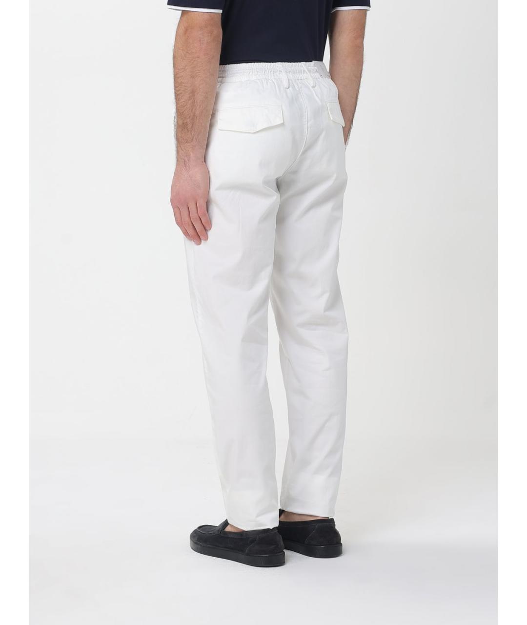 ELEVENTY Белые хлопковые повседневные брюки, фото 2