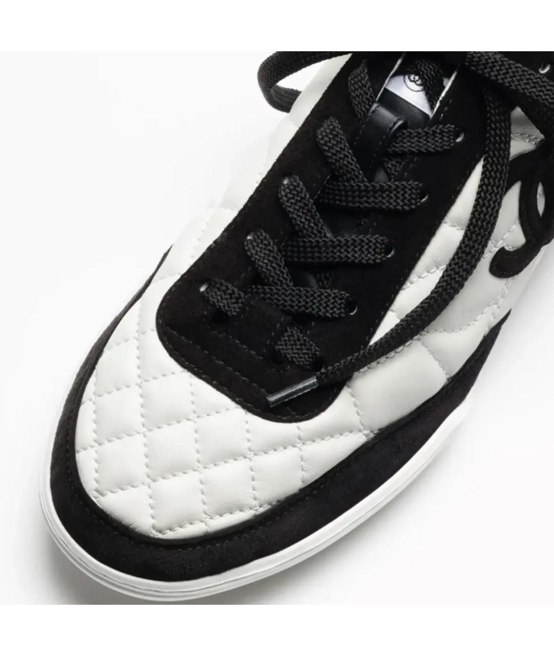 CHANEL Белые кожаные кеды, фото 3