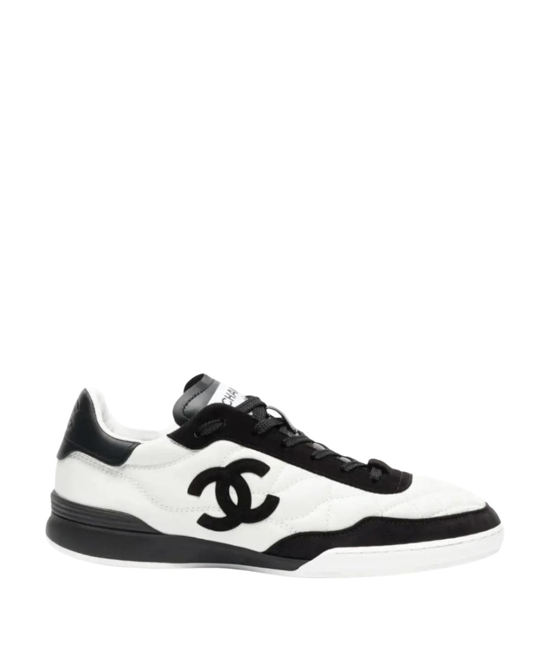 CHANEL Белые кожаные кеды, фото 1