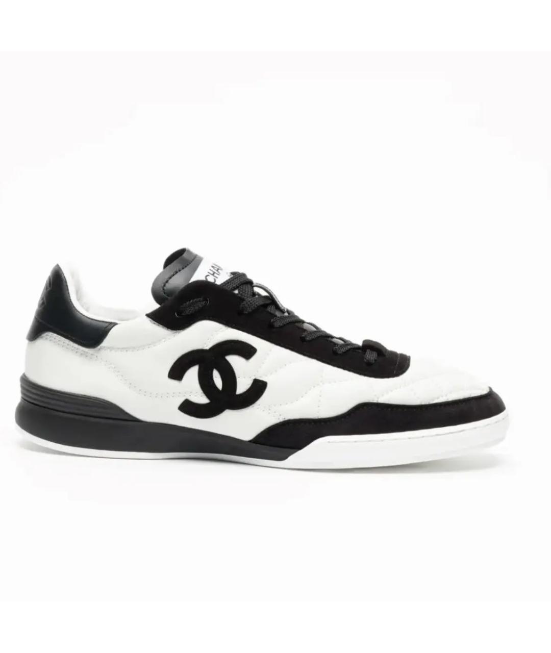 CHANEL Белые кожаные кеды, фото 6