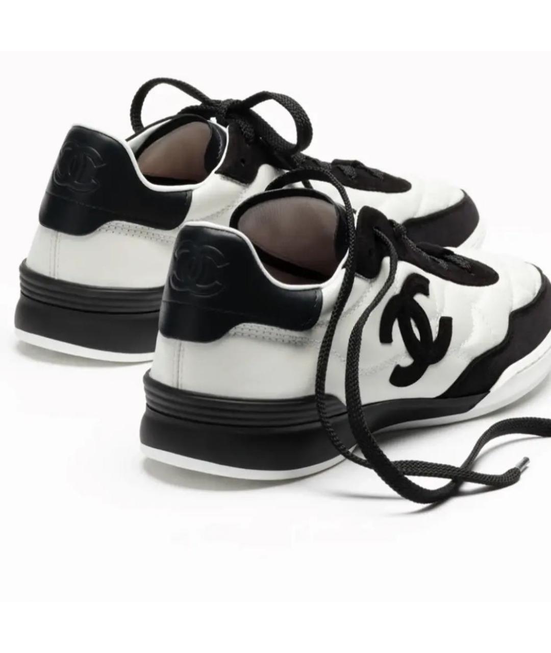 CHANEL Белые кожаные кеды, фото 2