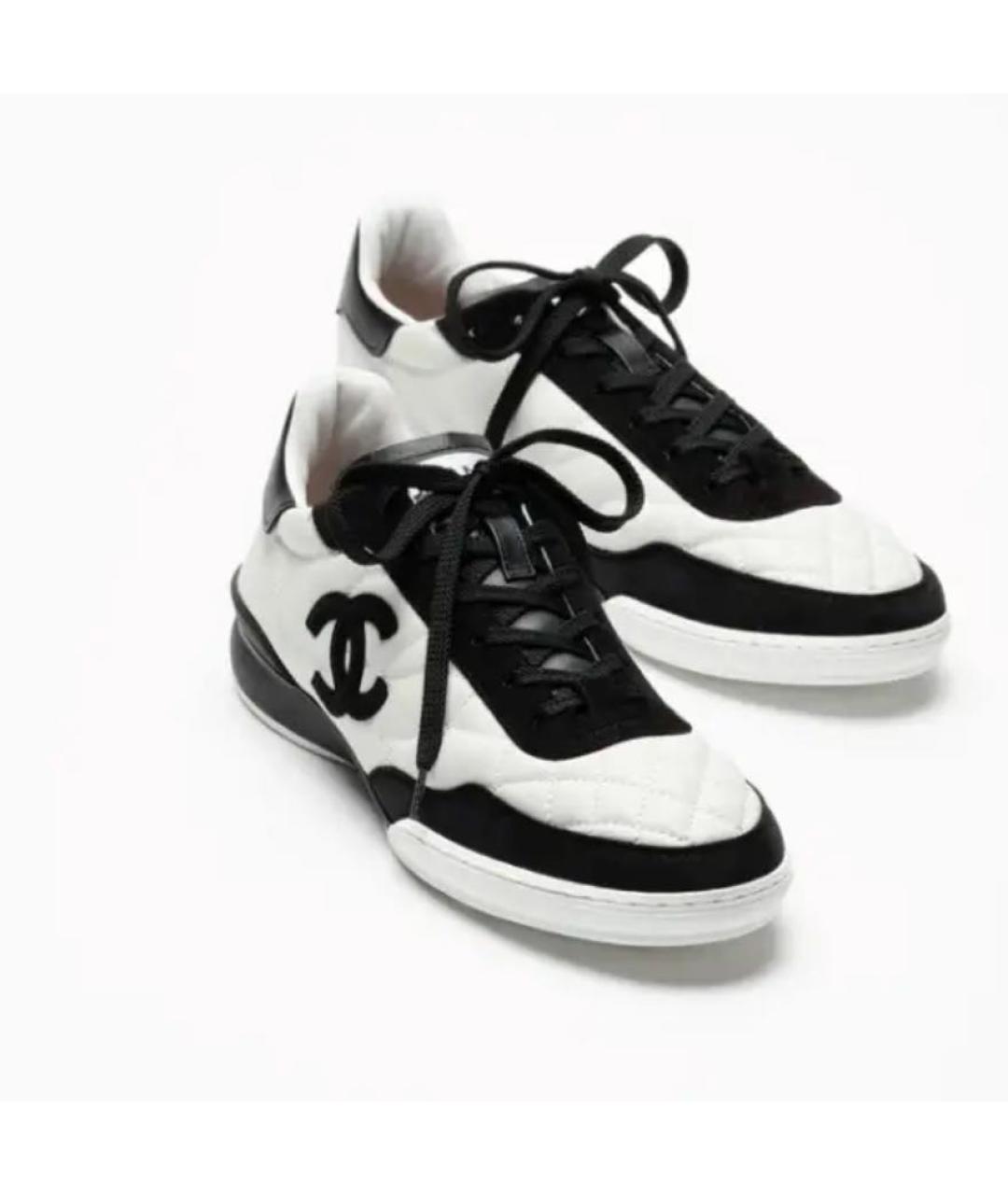 CHANEL Белые кожаные кеды, фото 4