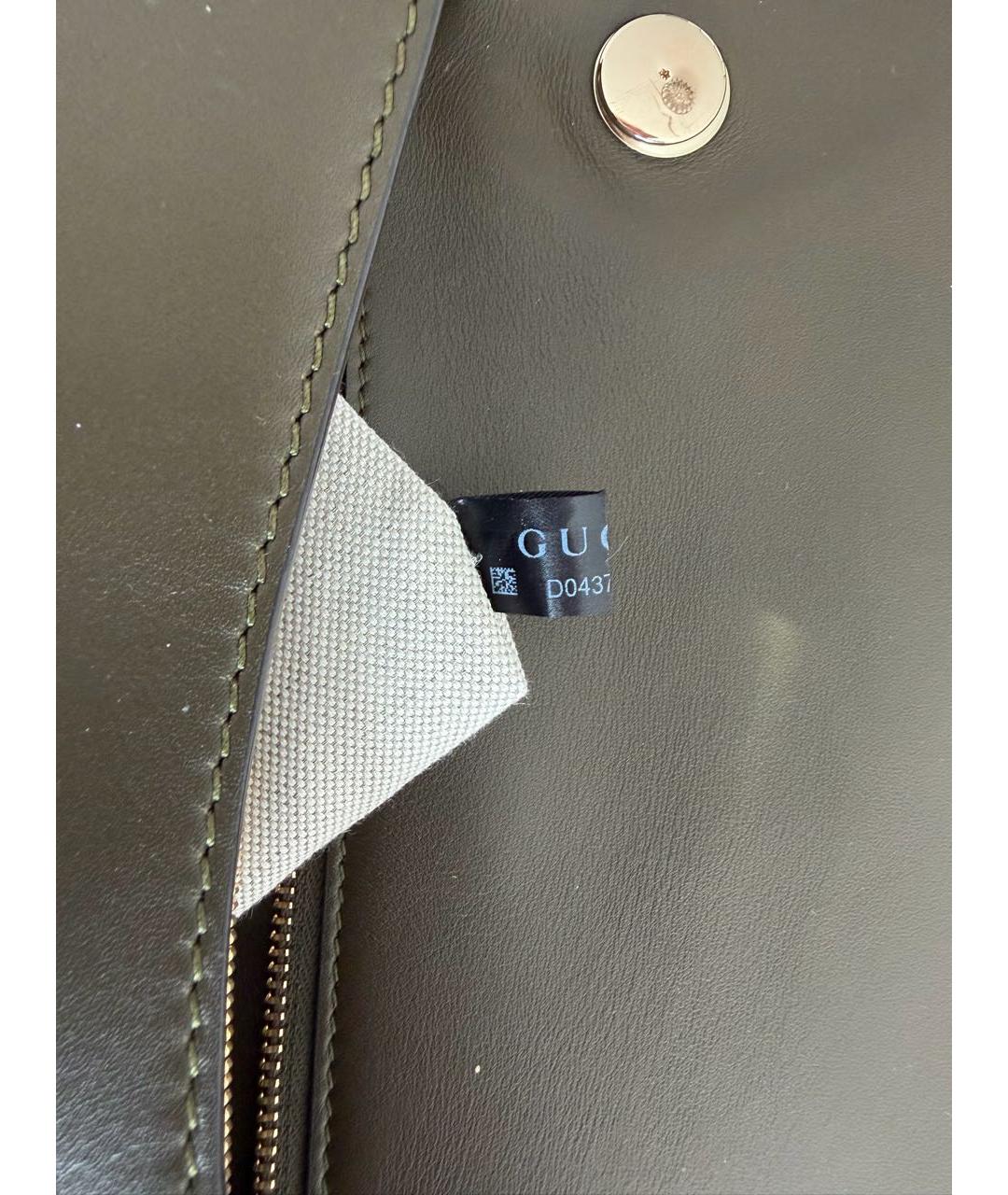 GUCCI Зеленая кожаная сумка через плечо, фото 7