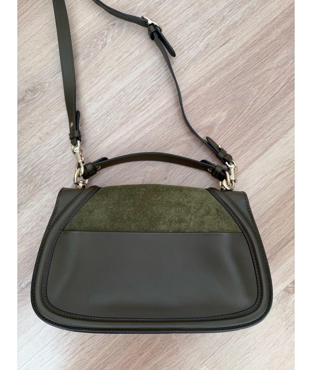 GUCCI Зеленая кожаная сумка через плечо, фото 3