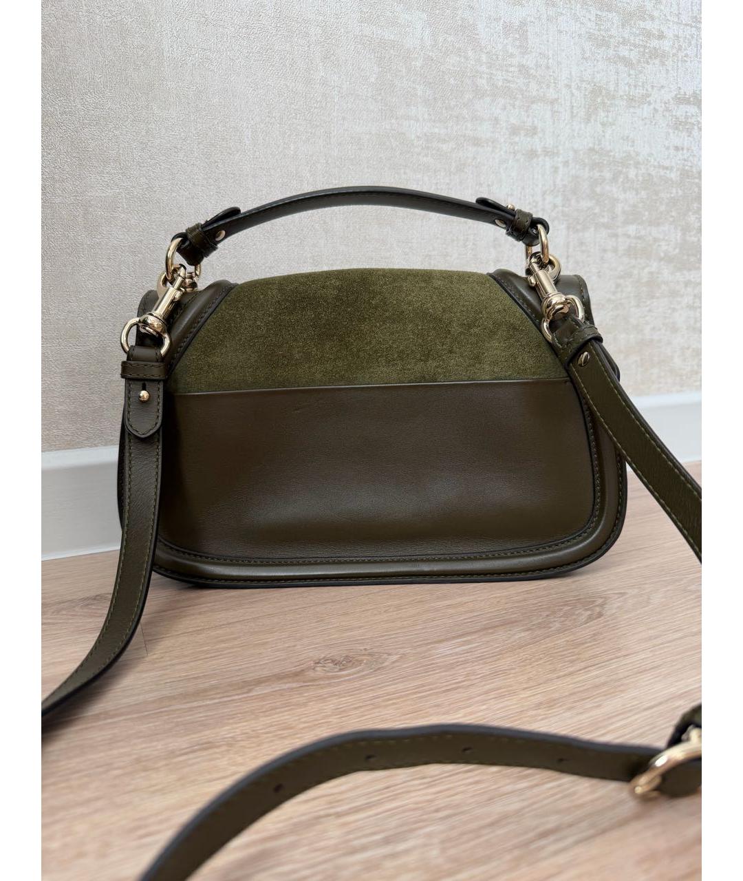 GUCCI Зеленая кожаная сумка через плечо, фото 5