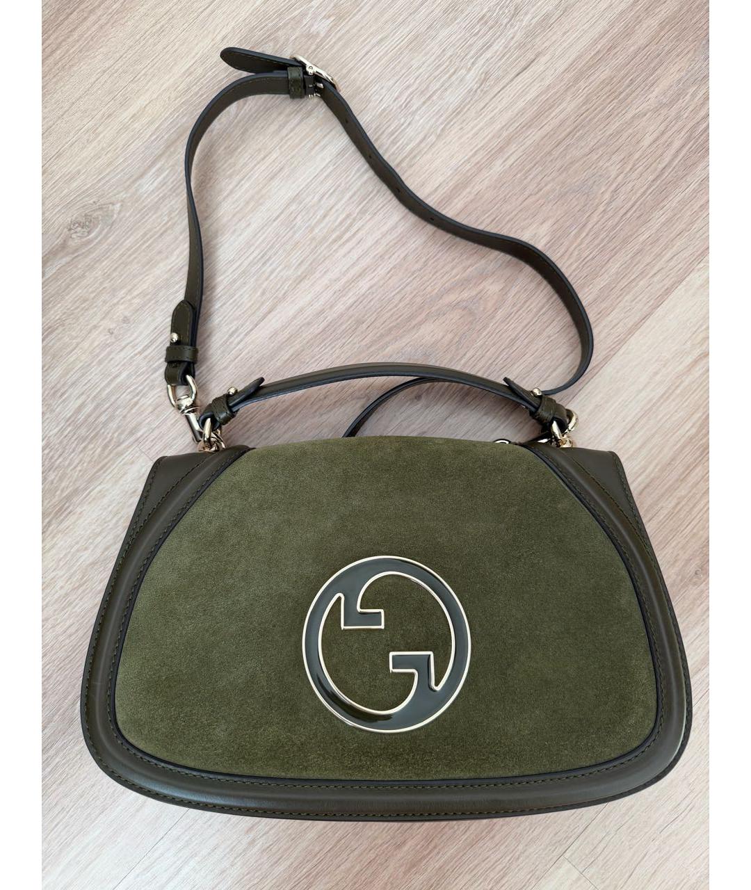 GUCCI Зеленая кожаная сумка через плечо, фото 9