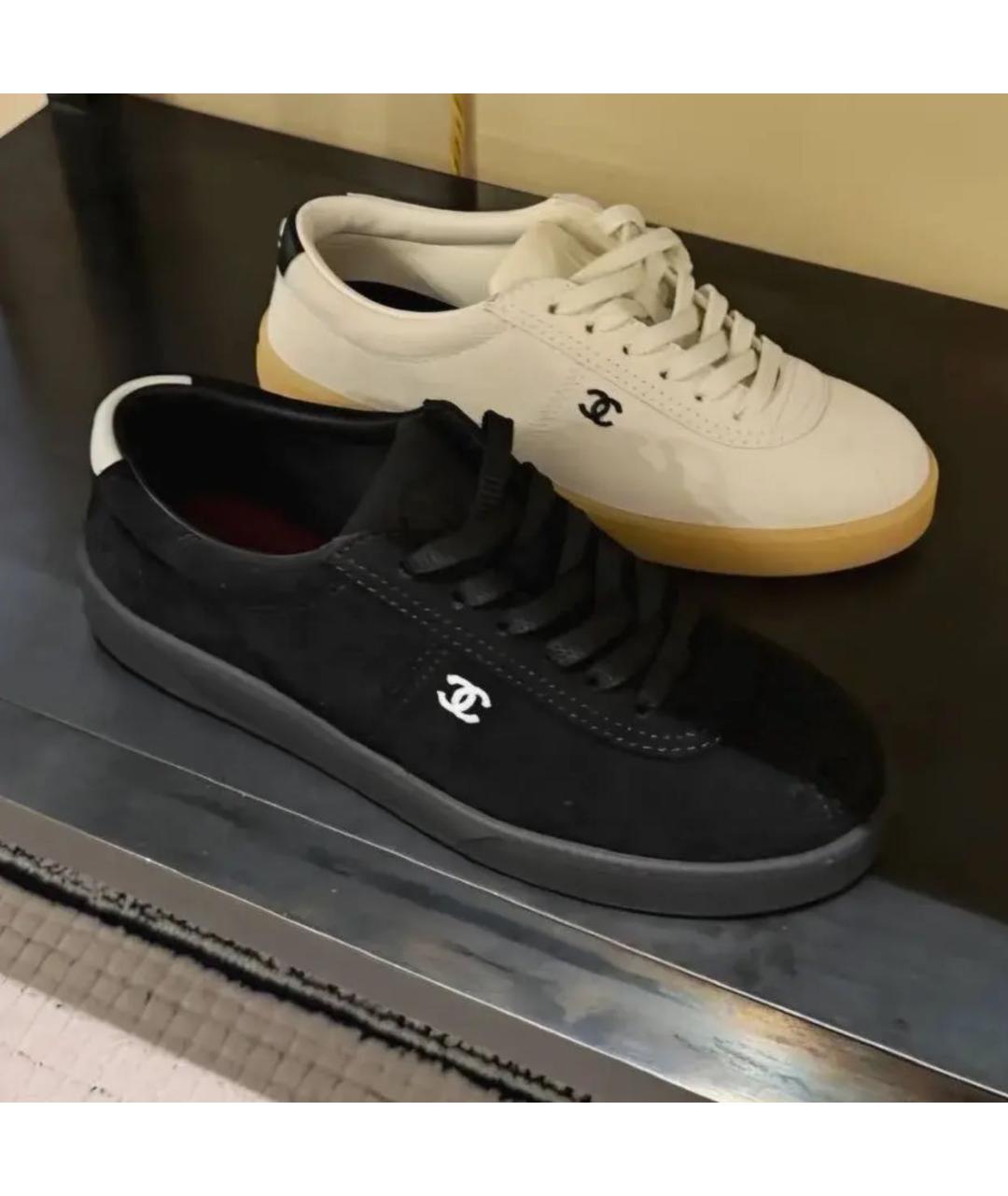 CHANEL Черные замшевые кеды, фото 2