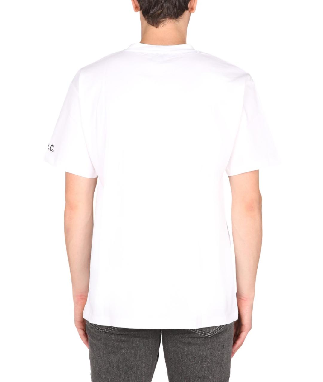 A.P.C. Белая хлопковая футболка, фото 2