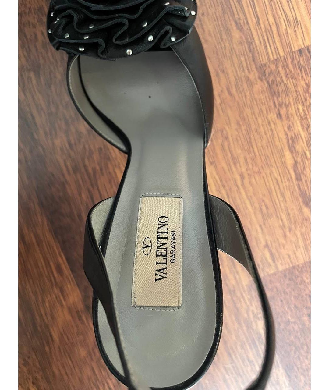 VALENTINO Черные кожаные туфли, фото 4