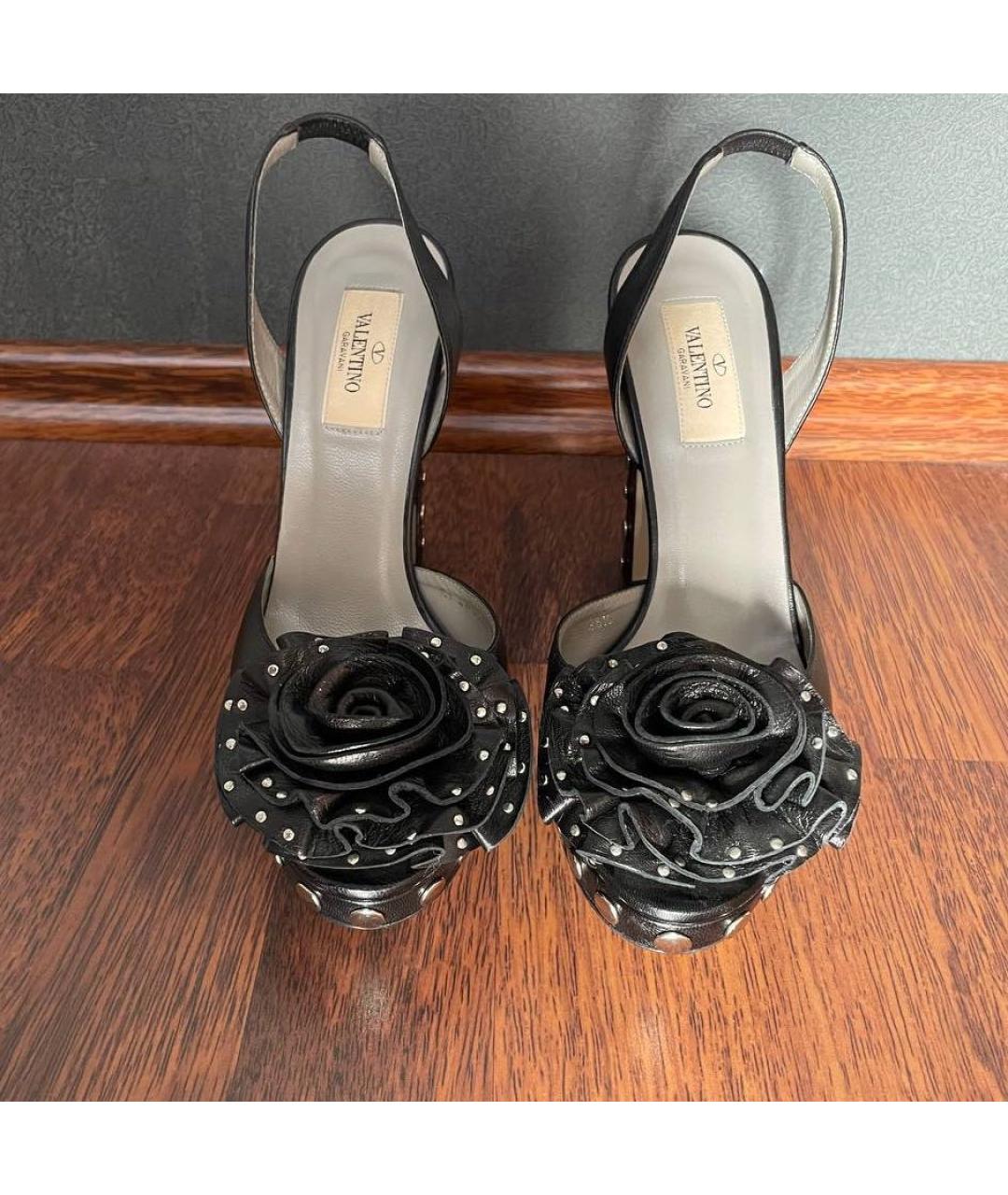 VALENTINO Черные кожаные туфли, фото 2